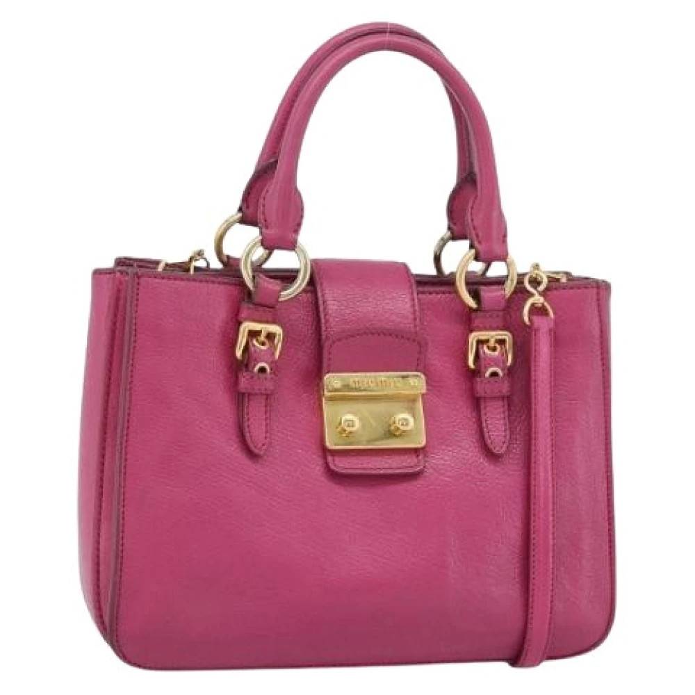 Miu Miu Pre-owned Pre-owned Hand Bag - Vintage - Dame - Lyserød - ONE SIZE - Uld