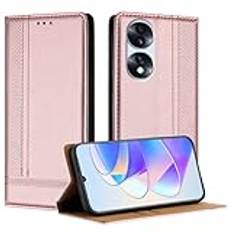 Smartphone Flip Fodral Kompatibel med Huawei honor 70 Pro 5G Fodral Plånbok, PU-läder Flip Folio-fodral med korthållare Flip-fodral Stöd [Stötsäkert TPU inre skal] Ultratunt tunt telefonfodral Flip Ca