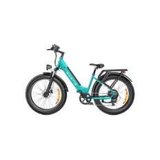E26 Elcykel (45 km/h) - Ljusblå / Lågt insteg