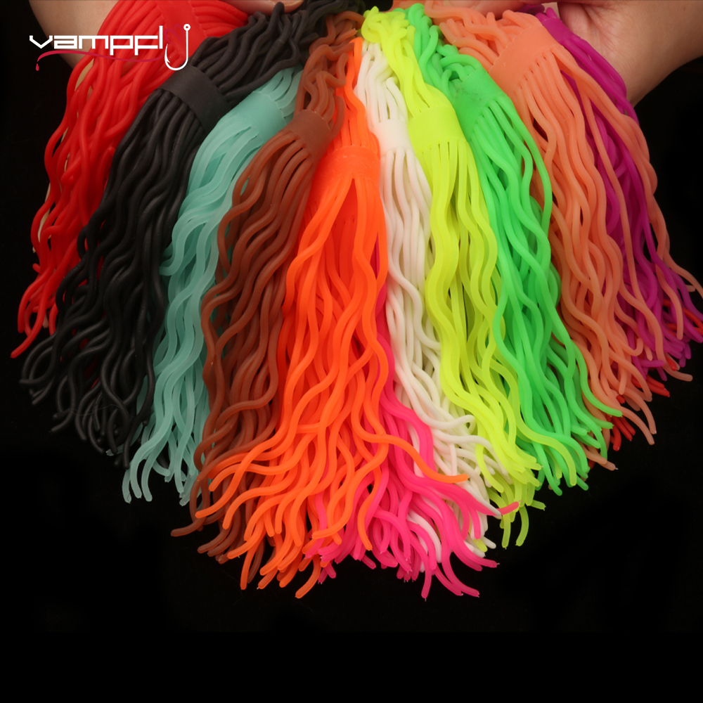 Vampfly 1pc/2pcs Squirmy Wormy Fly Tying Material Soft Silicone For San Juan Worm Body Nymph Flies Grub Trout Fishing Lures Bait