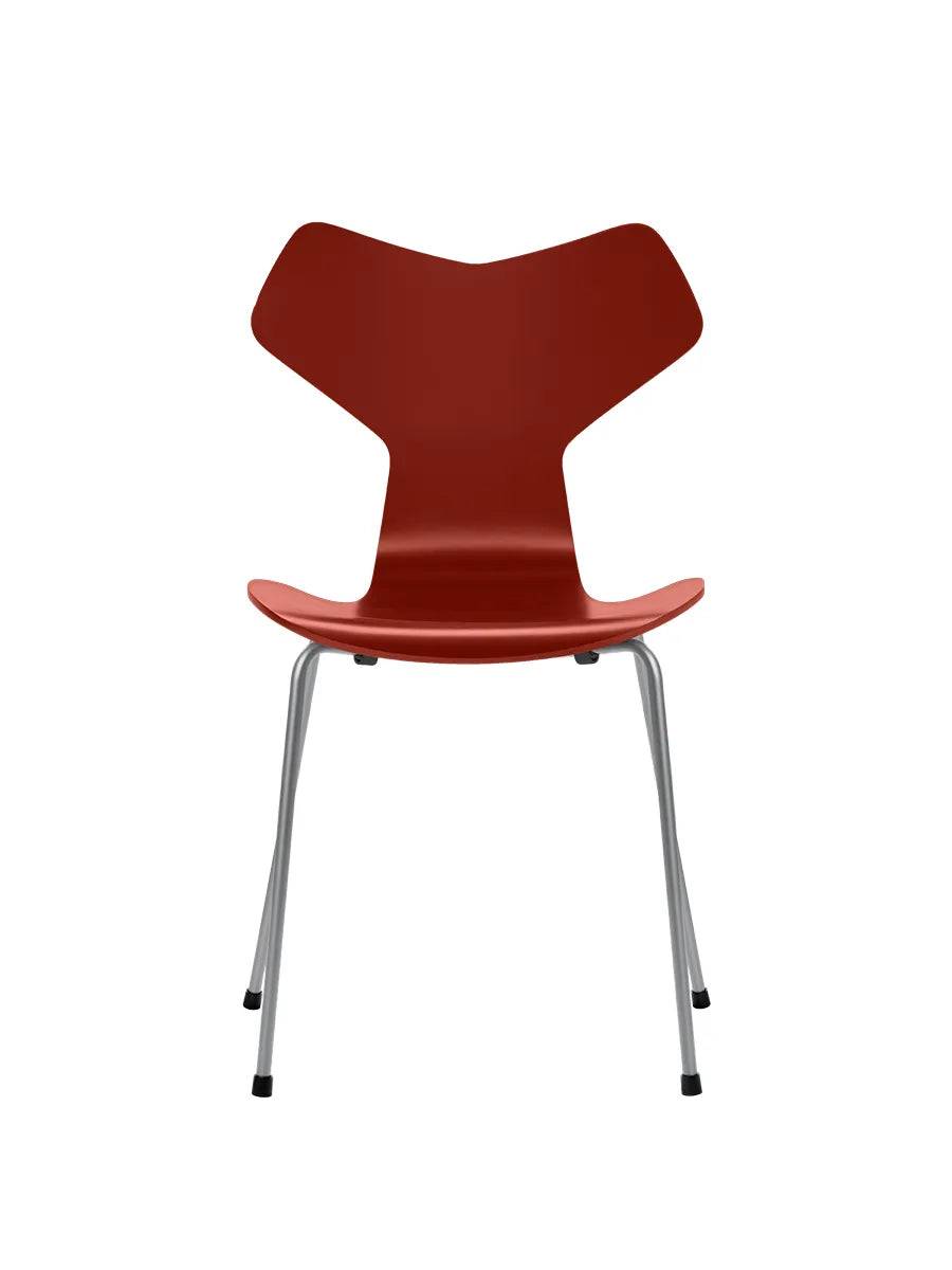 3130 Grand Prix stol lakeret af Arne Jacobsen Venetian Red / Silver Grey - Jacobsen Plus
