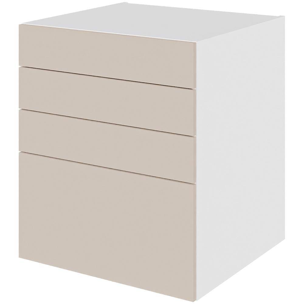 Multi-Living Køkken skuffeskab i Cibo Sabbia 123 H: 70,4 cm D: 60,0 cm - 4 skuffer deludtræk/softluk - Bredde: 60 cm.