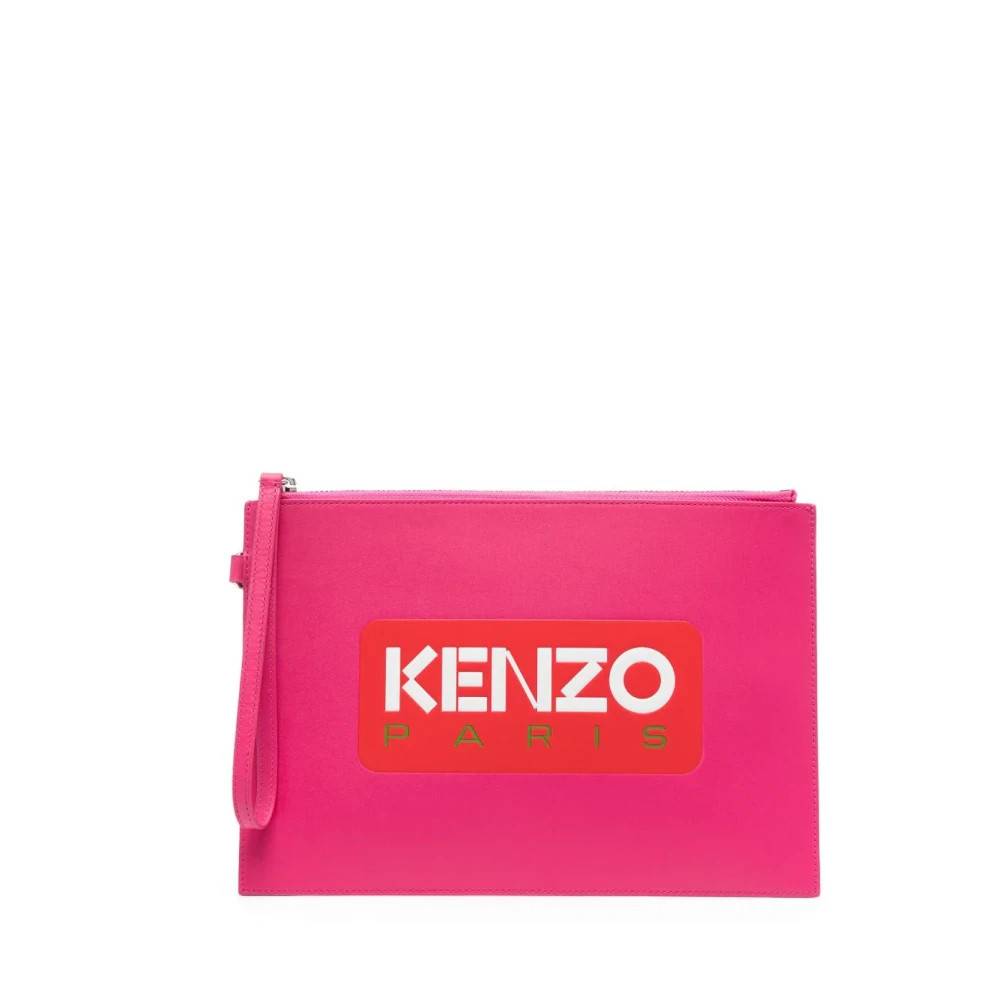 Kenzo Læder flad clutch - Tasker - Dame - Lyserød - ONE SIZE - Læder