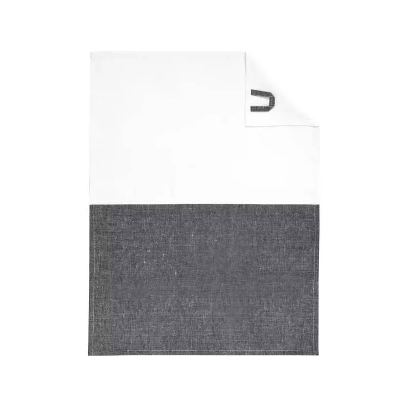 Cawö Cuisine Duo Diskhandduk - Kökshandduk 2-pack Halvlinne 50x70 cm - Svart Vit
