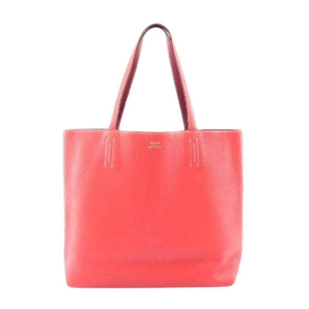 Hermès Vintage Pre-owned Double Sens 45 Læder Tote Bag - Vintage - Dame - Lyserød - ONE SIZE - Læder