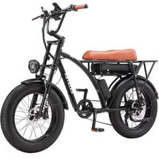 KETELES KF8 Single Drive Electric Bicycle Men's 1000W Motor 48V23Ah Battery 20 inch E-Bike Adult Women's Electric Bike svart