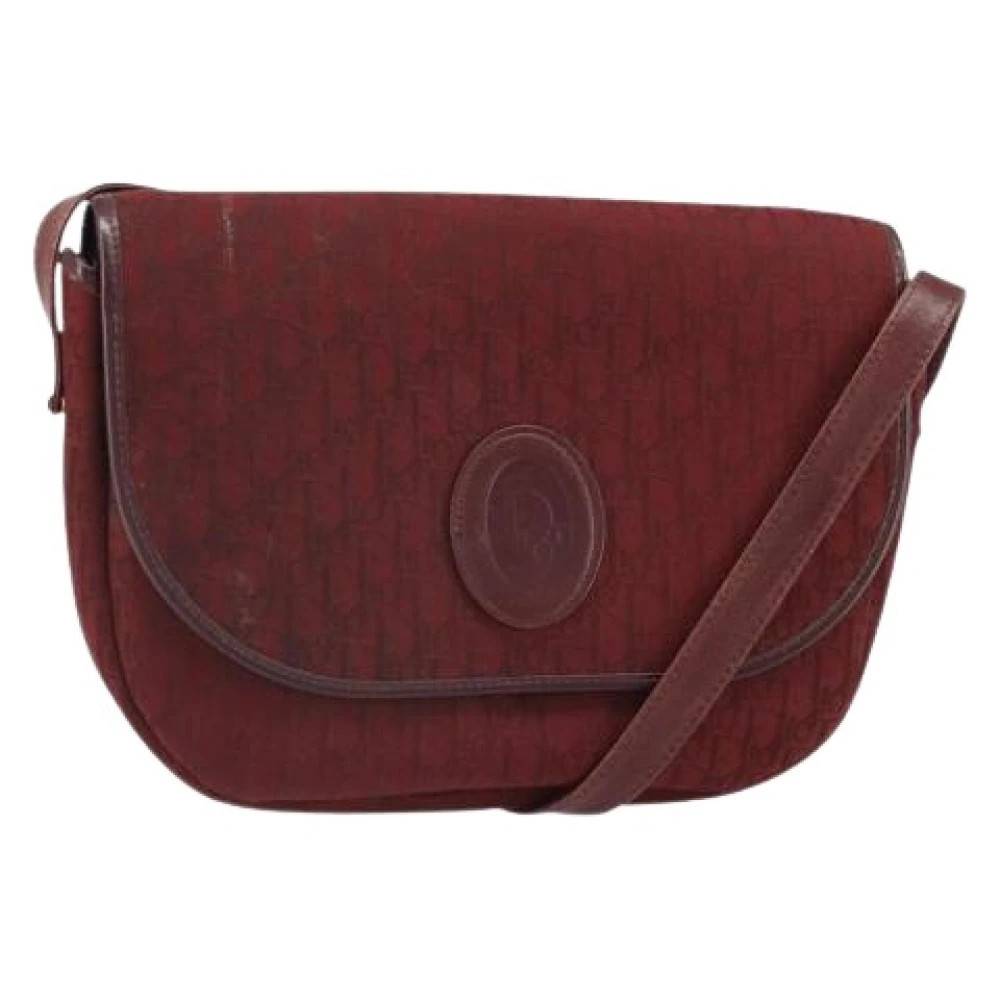 Dior Vintage Pre-owned Vintage Skuldertaske - Vintage - Dame - Rød - ONE SIZE - Uld