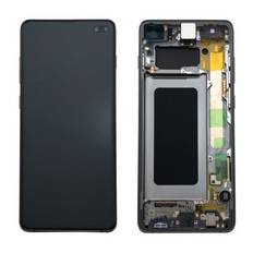 Samsung Galaxy S10 Plus Skärm Original AMOLED Display Glas - Svart