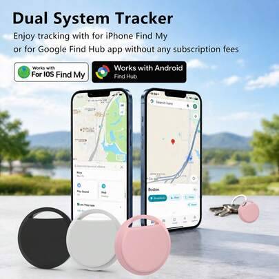 Lätt anti-förlust-enhet Uppgraderad spårningstagg med dubbla system Kompatibel med Android och iOS Nyckelfinnare Spårningsenhet Smart spårningstagg fö - Multifärgad (rosa,svart,Vit)