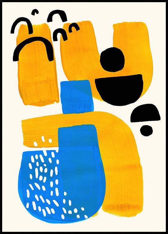 Bold Abstract Shapes Plakat (40x50cm) - Plakater >