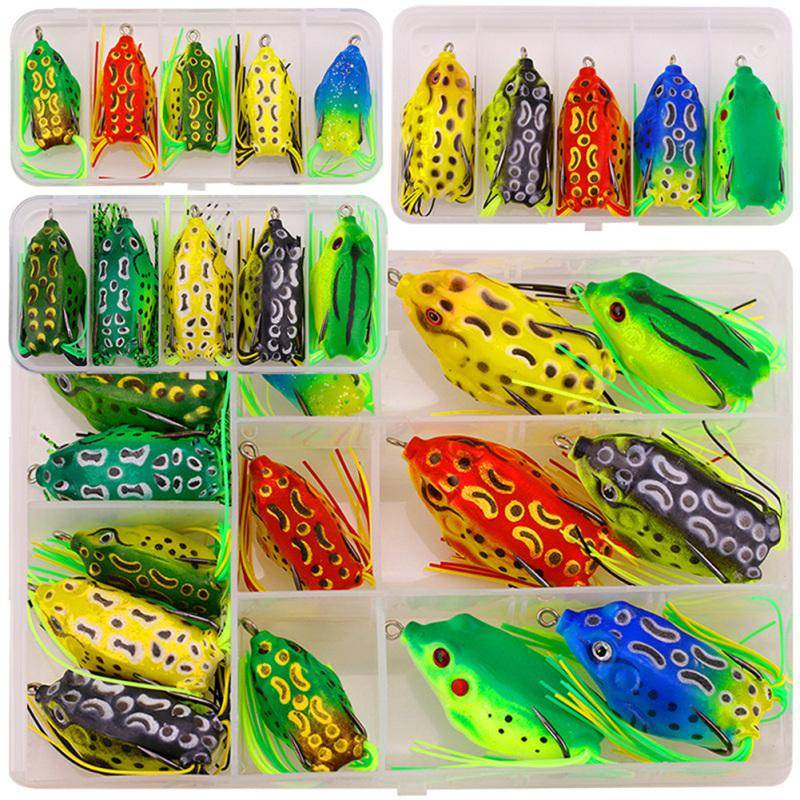 1pack Groda Mjukt Fiskebete Thunder Frog Bionic Lures Med Dubbel Krok Fisketillbehör