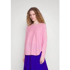 Davida Curved Cashmere sweater i rose pink