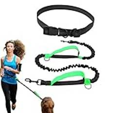 demaxiyad Hands Dog Rope, Dog Run Rope Hands - Infällbart hundrep - Midjerep för hundpromenad, reflekterande midjebälte träningsrep för hund