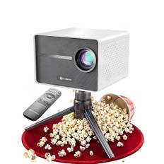 CUBEAM Mini Beamer 4K Heimkino | Mobiler Full HD LED Projektor | 20.000 Lumen | Auto. 4D Korrektur | Kurzdistanz tauglich | WiFi, Bluetooth & Handy | Kleiner Smart Projector 4K | Portable Mini-Beamer