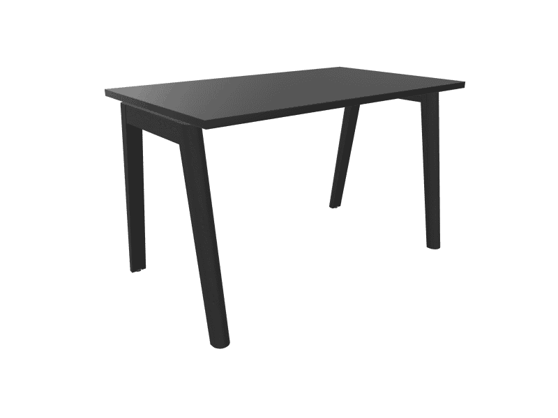 NOVA Wood skrivebord. Melamin – Flere størrelser og farver! B: 160 cm D: 80 cm Massiv Sort lakeret Ask Sort.