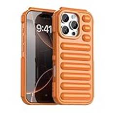 BORYA Silikonfodral till Xiaomi Redmi 14C 4G/Redmi A4/Poco C75, stötsäker ultratunn mjuk premium TPU stötfångare airbag genomskinligt fodral, reptåligt elegant fodral. Orange