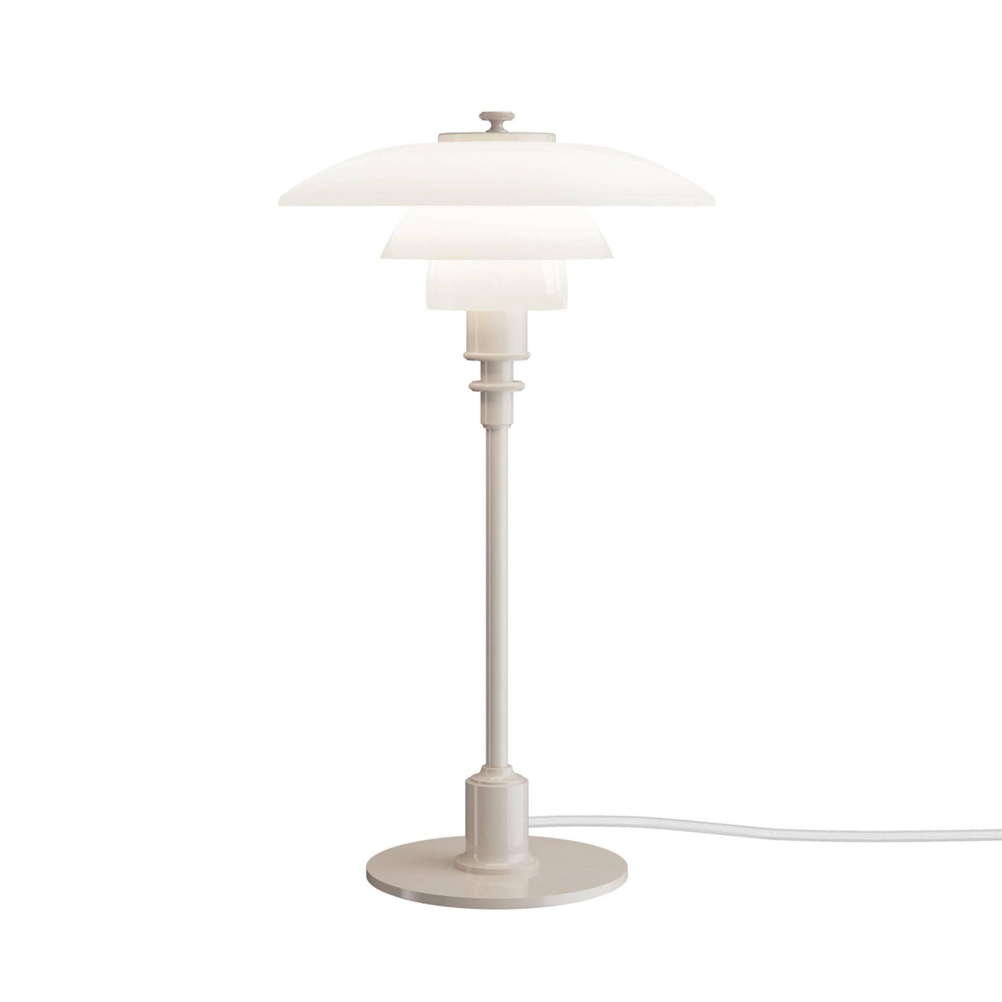 Louis Poulsen PH 2/1 Bordlampe af Poul Henningsen - Aluminiumsstel Glossy Beige.