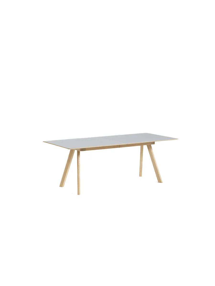 CPH30 Udtræksbord fra Hay Grå linoleum / Lakeret eg / L: 200-400 x B: 90 x H: 74 cm - Jacobsen Plus