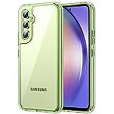 JETech Skal för Samsung Galaxy A54 5G 6,4 Tums, Anti-Gulning Stötsäkert Skyddande Stötfångarhölje Case, Anti-Rep Hård PC Baksida (Lime)