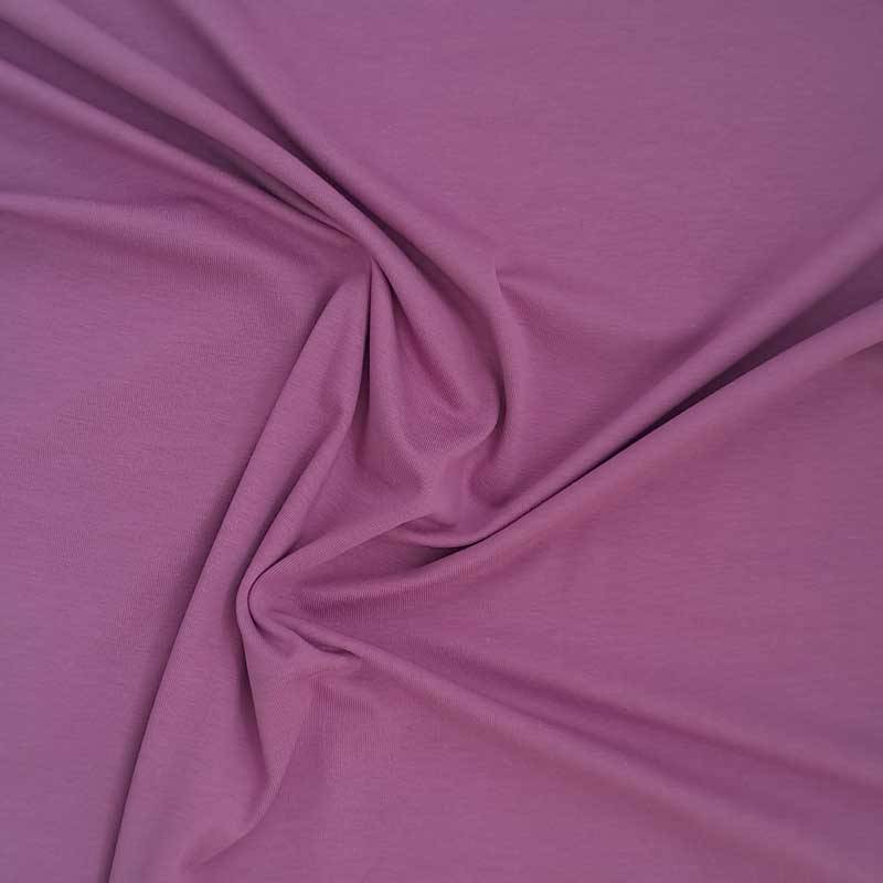 Ensfarvet bomuldsjersey - Violet