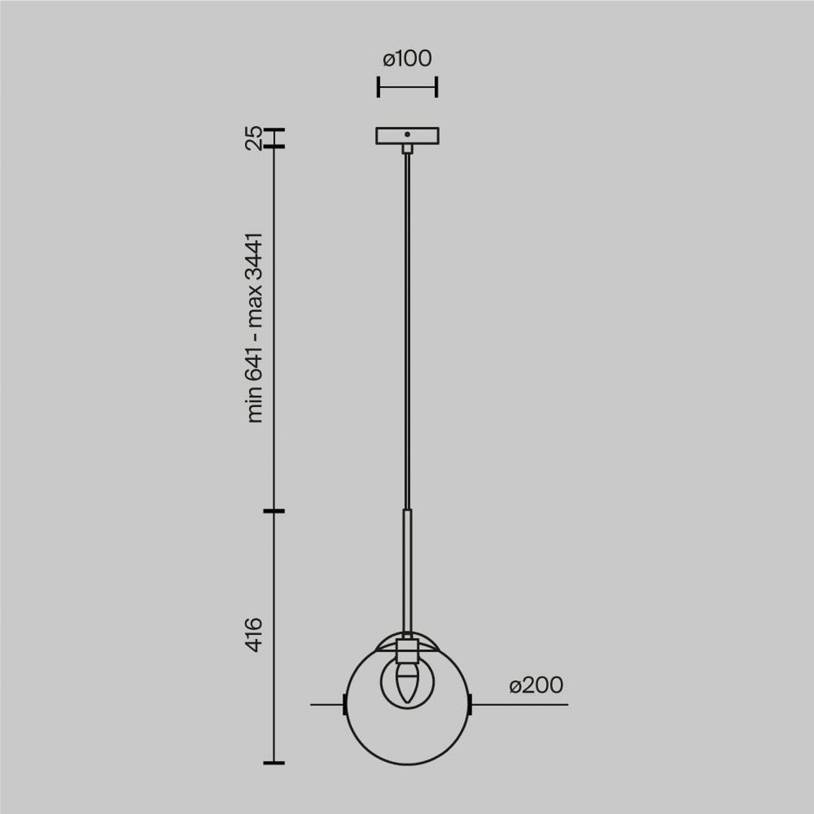 Maytoni Glas pendellampa Basic form, dimbar, Genomskinlig / transpare, Vardagsrum / matsal, Glas, Modern, Pendellampa