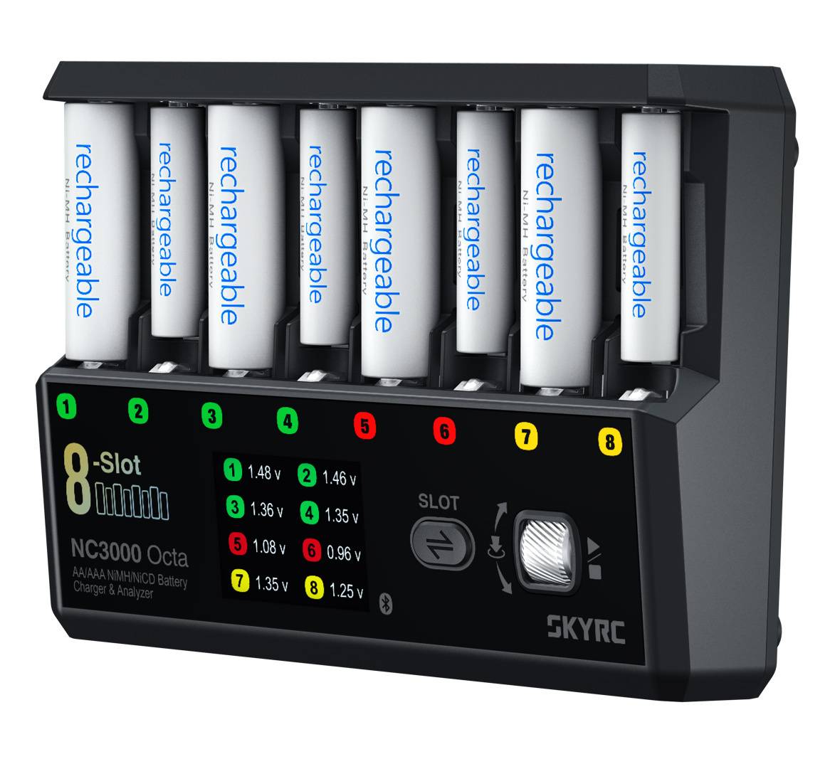 Sky RC SK-100228-01 NC3000 Octa Laddare NiMH/NiCd AA/AAA 0.2-3A PD 65W