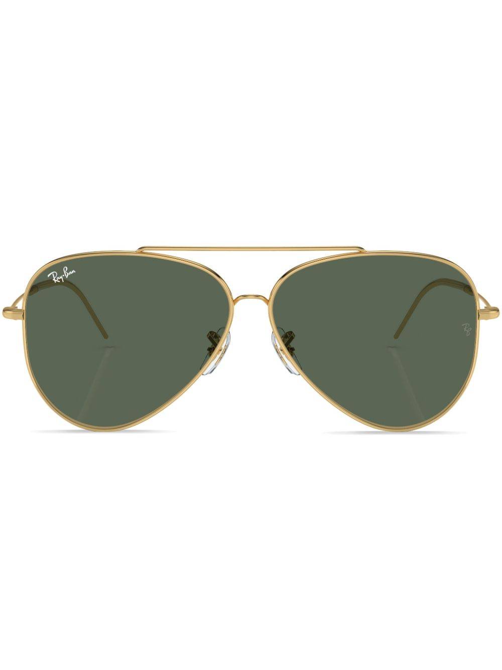 Ray-Ban - Reverse Collection pilotsolglasögon med dubbel näsbrygga - unisex - guld - 62 - Guldfärgad