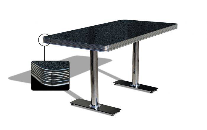 Diner bord (passar booth 150 cm) 2 ben (Färg: ANTIK VIT)