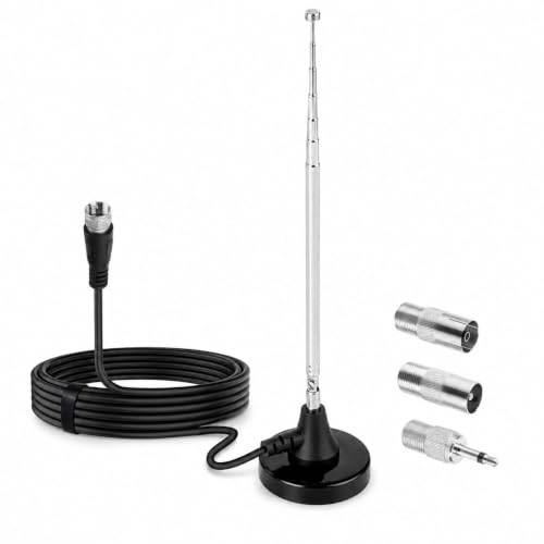 Nelawya DAB FM-radio, antenn, rumsantenn, stavantenn, teleskopantenn, med magnetisk bas för stereo, radiomottagning för Denon Pioneer Onkyo Yamaha Marantz Sherwood-radios