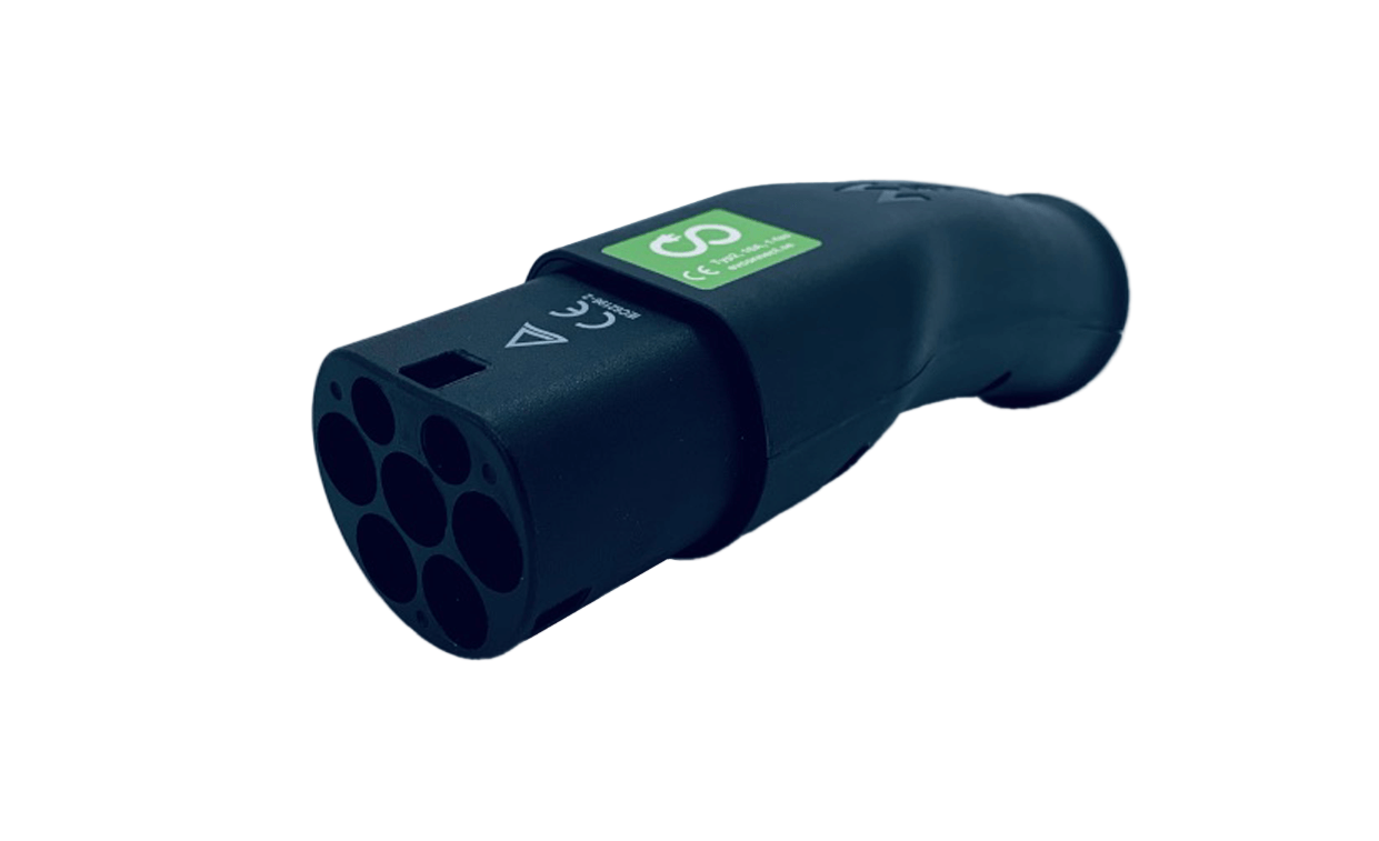 Laddbox adapter typ 2 - schuko - För laddbox med typ2 uttag. Låsbar med remote control