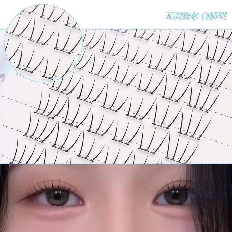 30 Rader Idol Kluster Ögonfranslim Ögonfransar Bok Manga Ögonfranskluster DIY Fransar Smink Naturliga Animefransar Ögonfrans