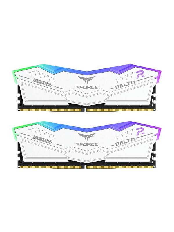 Team Group T-Force DELTA? RGB DDR5-6000 - 32GB - CL38 - Dual Channel (2 pcs) - AMD EXPO & Intel XMP - Hvid med RGB