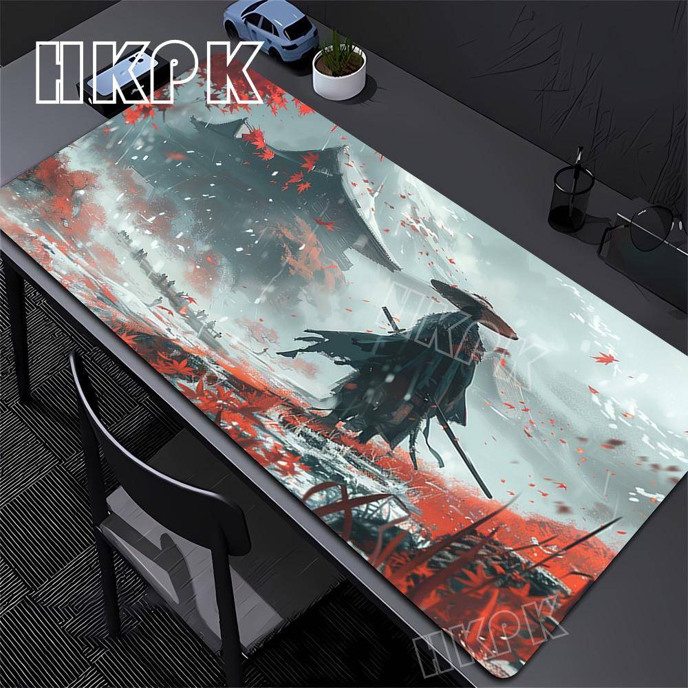 Ghost of Tsushima Musmatta XXL Skrivbordsmatta 900x400 Kawaii Datorbordsaccessoarer Musmatta Stor Musmatta Spelare Gummimattor