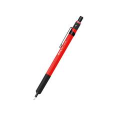 Rotring 500 Mechanical Pencil | 0.5mm HB Lead | Red hexagonal plastic barrel and non-slip textured metal grip