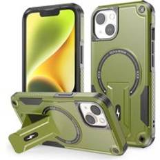 Magnetic Phone Case For Apple iPhone 15 14 13 12 Plus Pro Max Cover Mobile Phone Cases With Holder Support Charger magnetic