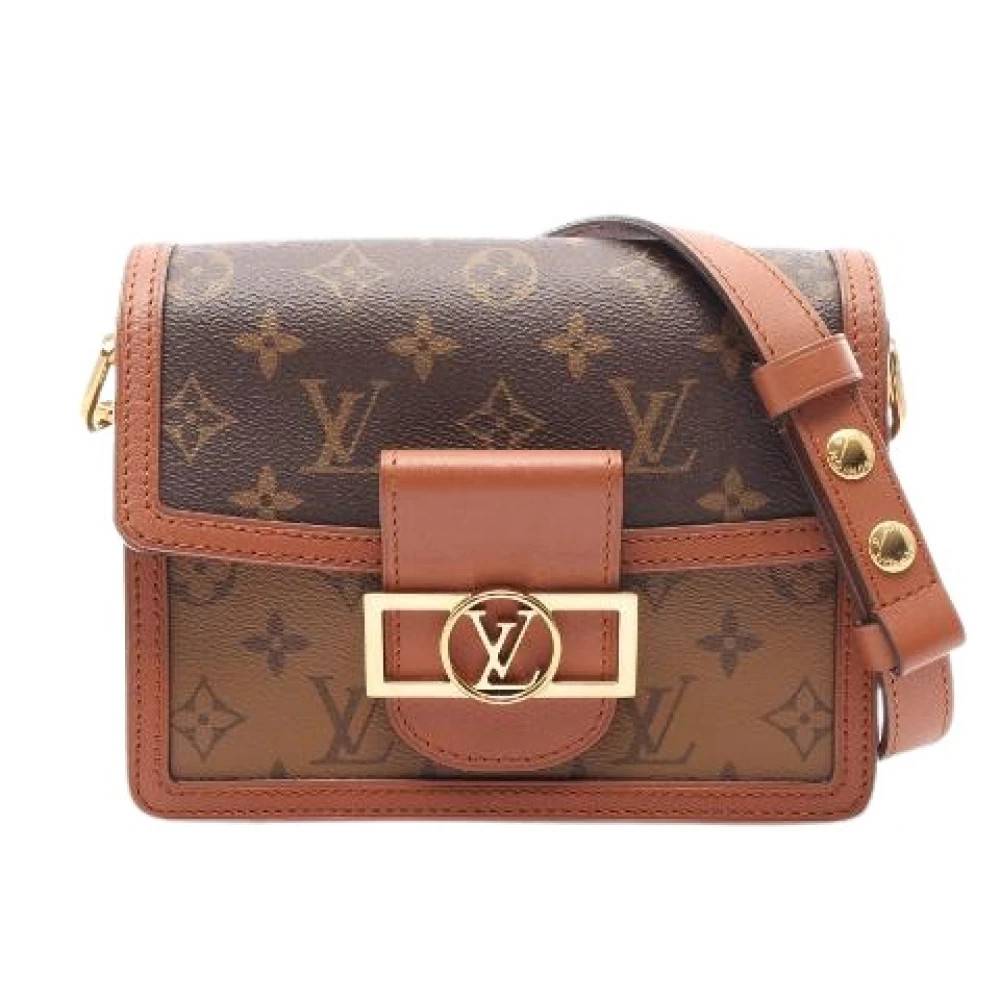 Louis Vuitton Vintage Pre-owned Dauphine Mini Monogram Reverse Skuldertaske - Vintage - Dame - Brun - ONE SIZE - Uld
