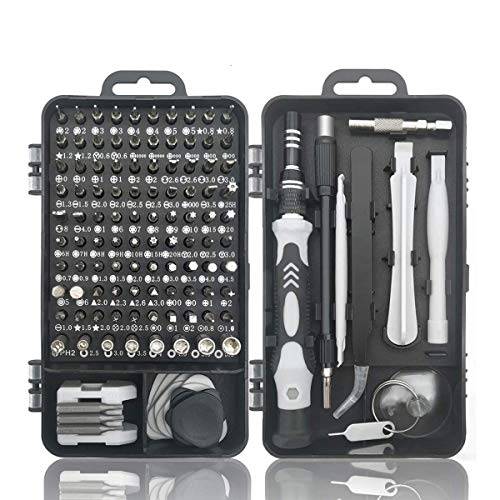 Padarsey Precisionsskruvmejselset 115 i 1 reparationsverktygssats med magnetisk drivrutinsats, elektronik precisionsskruvmejselset med bärbar väska för reparation av dator, mobiltelefon, PC, iPhone