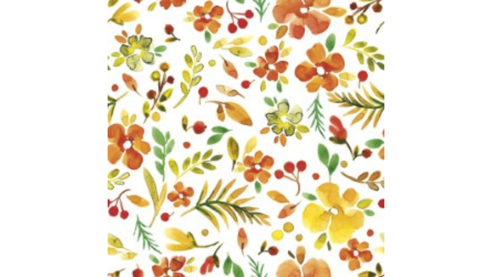 Servietter - 33x33 - Vandfarve Millefleur.