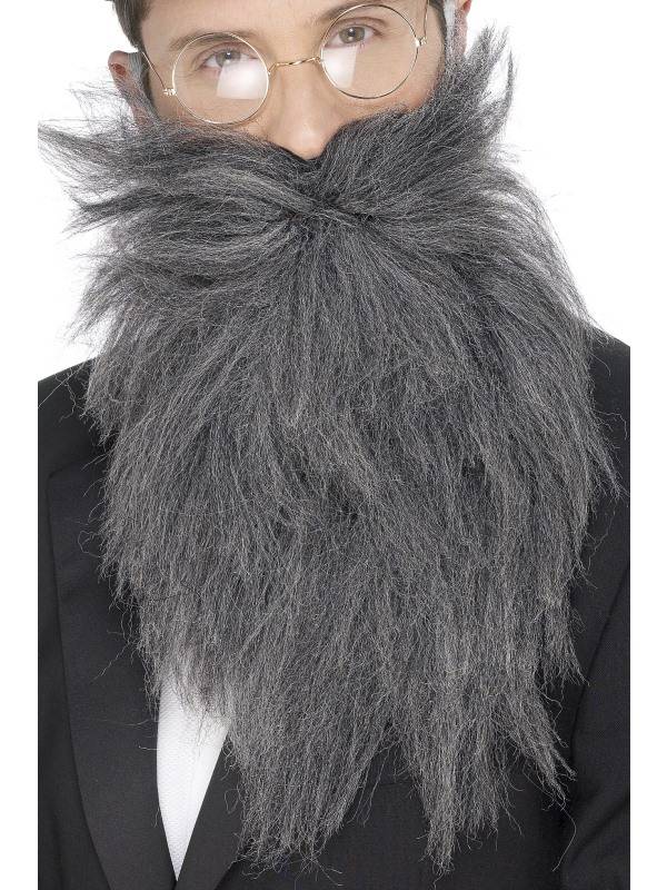 Långt Skägg Med Mustasch Grå