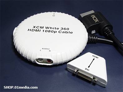 HDMI 1080p cable for Xbox 360 version w/o HDMI port (white)