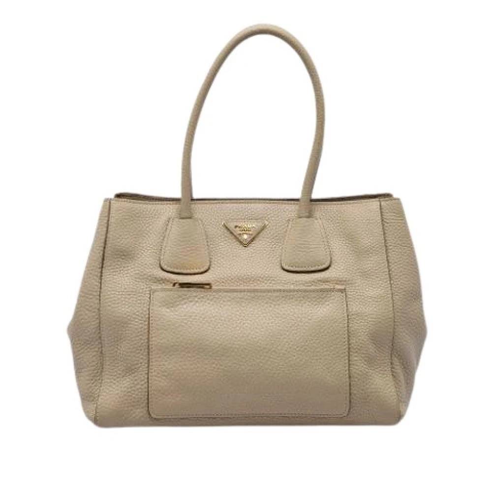 Prada Vintage Pre-owned Vintage Satchel - Vintage - Dame - Beige - ONE SIZE - Uld