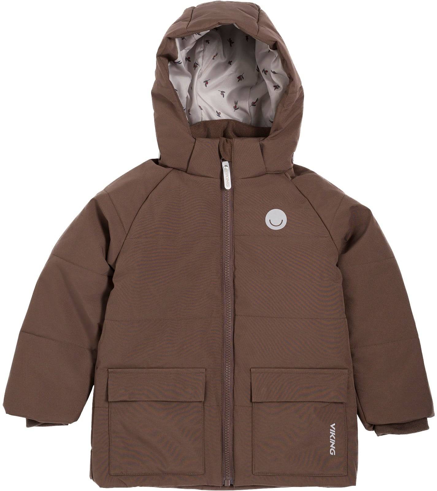 Viking Kenza X Viking Puffy Jacket Str 128 - Dark Brown Overtøj hos Magasin.