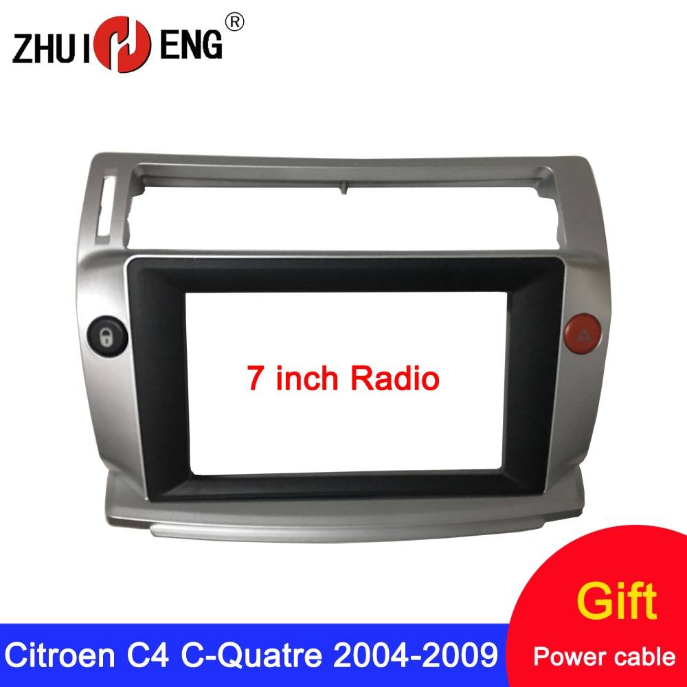 7/9 tum 2 din bilradioram för citroen c4 c- triomphe c-quatre 204 fascia bil dvd gps spelare monteringssats biltillbehör - För 9- tums radio