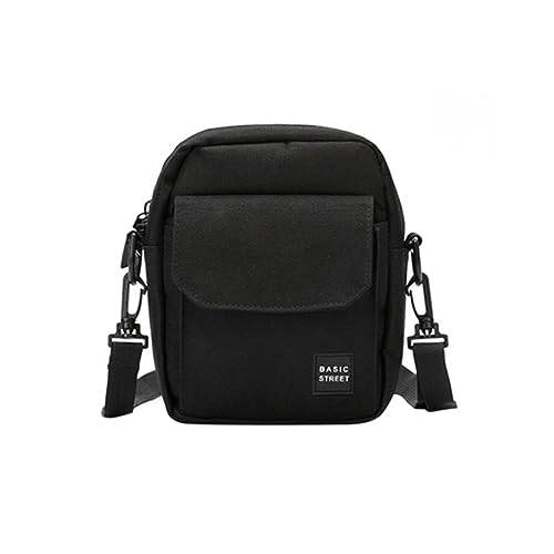 Crossbody väska axelväska liten hängande väska utomhus vardaglig midjeväska multifunktionell liten väska modeväska förvaring pass väska handväskor för kvinnor axelväskor, Svart, En storlek