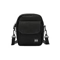 Crossbody väska axelväska liten hängande väska utomhus vardaglig midjeväska multifunktionell liten väska modeväska förvaring pass väska handväskor för kvinnor axelväskor, Svart, En storlek