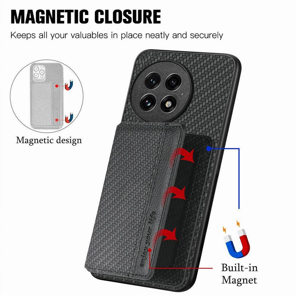 Läderfodral RFID för Oneplus 15 15R 5G Lyxigt Fodral Magnetiskt Kort Bakfodral Funda OnePlus 13 Fodral One Plus 13R R15 Ace Oneplus15