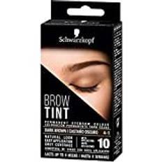 Schwarzkopf Brow Tint professionell formel ögonbrynsfärg bryn färgbryn toning kit med mild permanent färg - mörkbrun