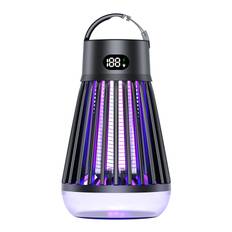 AGSIVO Trådlös LED Digital Display Elektrisk Myggfälla Myggdödande Lampa Flugfälla Lampa med Uppladdningsbart Batteri fö