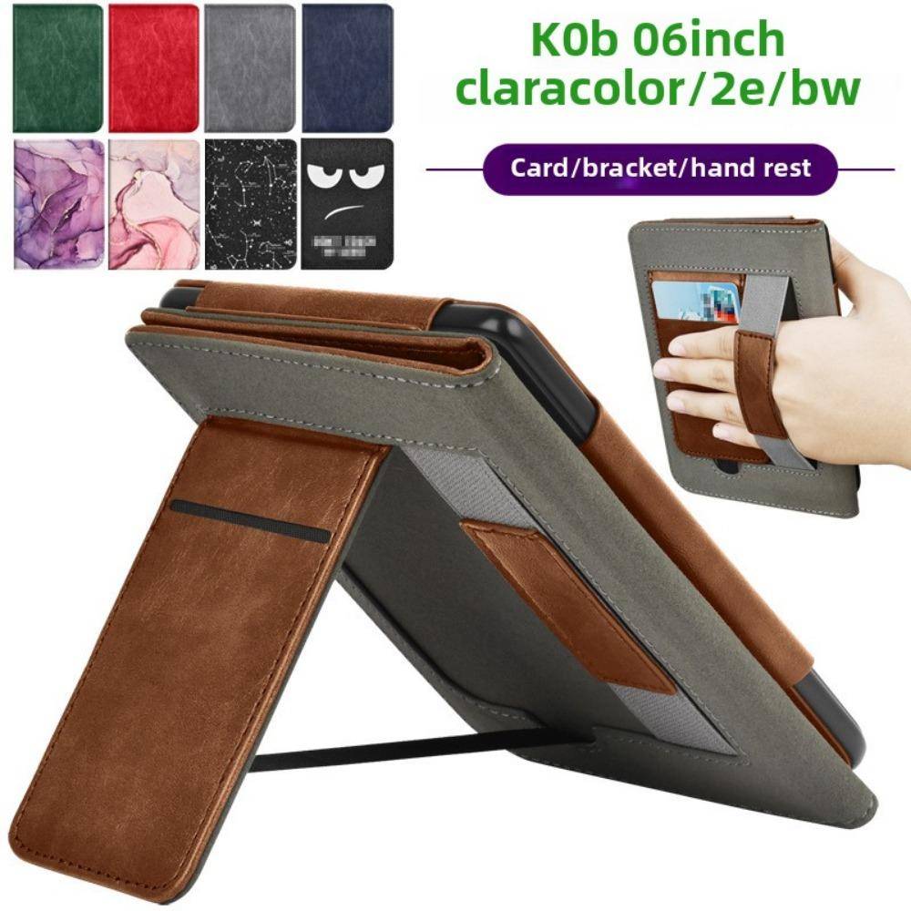 KOBO Clara Color 2E SV 6 tum E-boksskydd med handhållen ställ Skyddsfodral för E-läsare