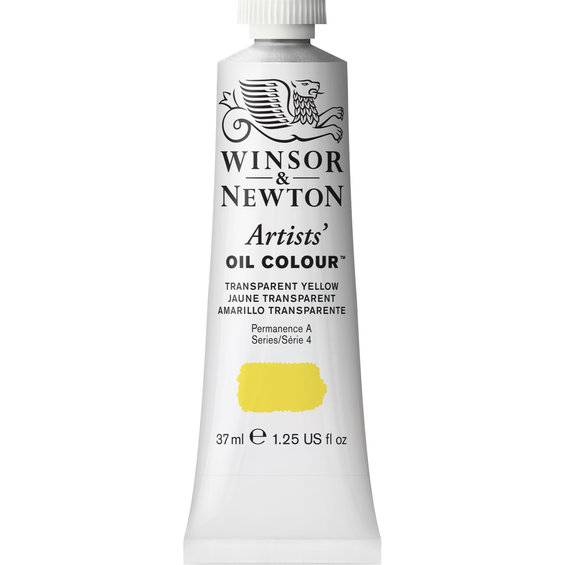 Winsor & Newton Artists' oljefärg 37 ml Transparent Yellow 653 - Gul